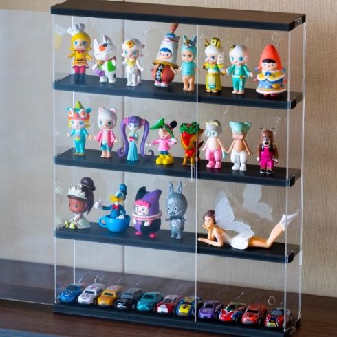 フィギュアケース クリア四段コレクション棚