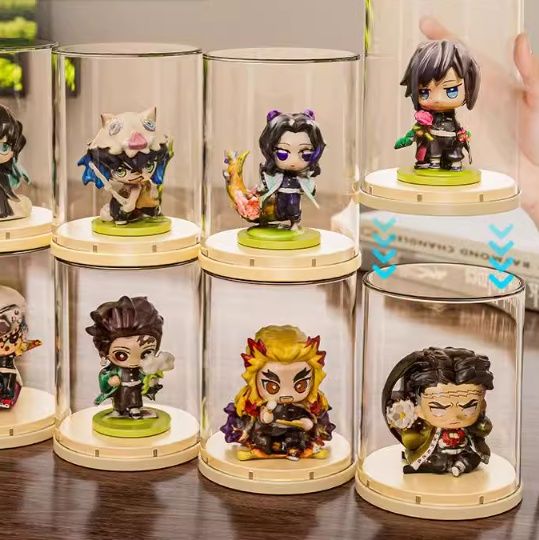 フィギュアケース 円筒透明ミニフィギュアドーム