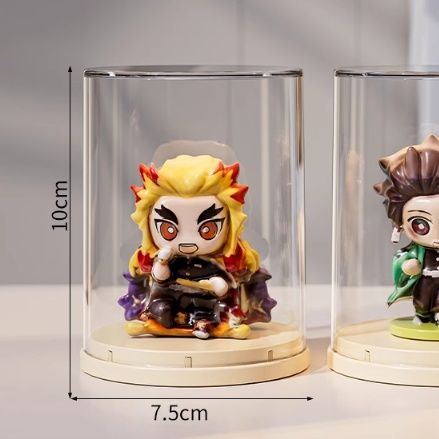 フィギュアケース 円筒透明ミニフィギュアドーム