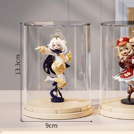 フィギュアケース 円筒透明ミニフィギュアドーム