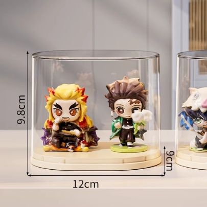 フィギュアケース 円筒透明ミニフィギュアドーム
