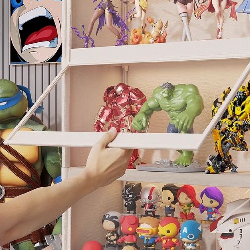 フィギュアケース 四段重ね大容量コレクションケース
