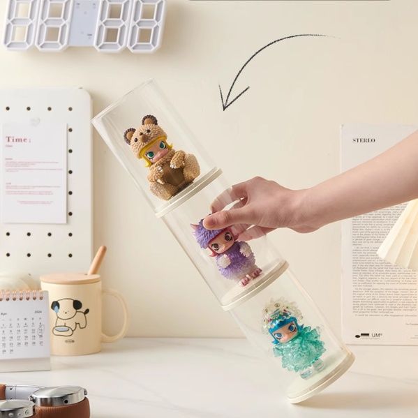 フィギュアケース 円筒型コレクション保護ケース