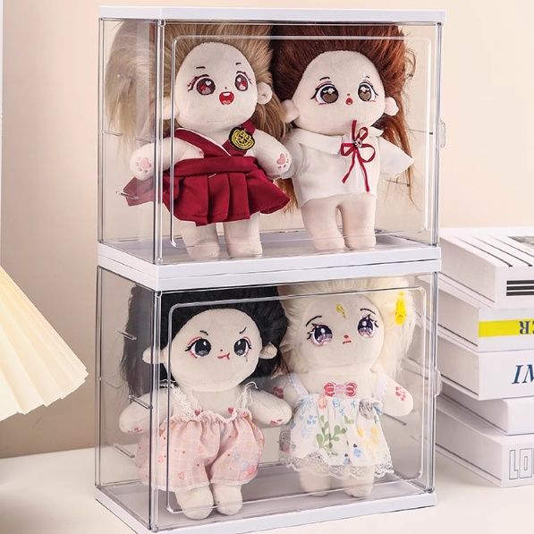 フィギュアケース 積み重ね可能な透明人形収納ボックス