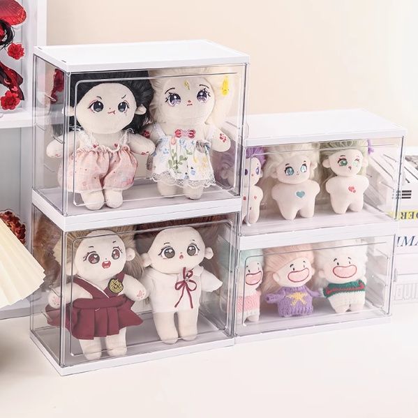 フィギュアケース 積み重ね可能な透明人形収納ボックス