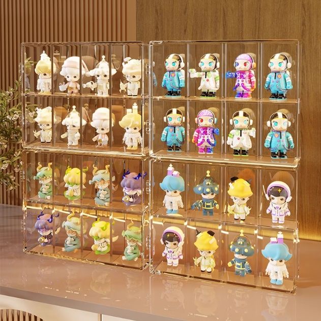 フィギュアケース 透明仕切り付き小型フィギュア収納ケース