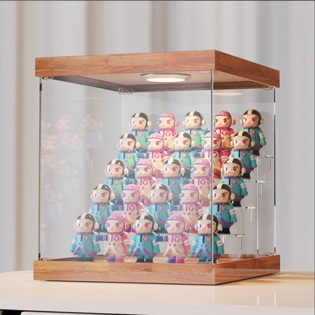 フィギュアケース 木枠ガラスコレクションキューブ