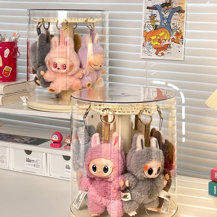 フィギュアケース 円柱型ぬいぐるみ展示ケース