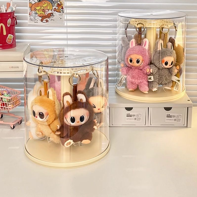 フィギュアケース 円柱型ぬいぐるみ展示ケース