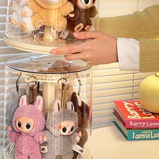 フィギュアケース 円柱型ぬいぐるみ展示ケース