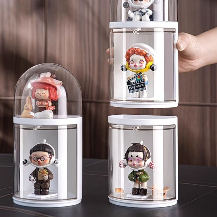 フィギュアケース 積み重ね可能なドーム型コレクションケース