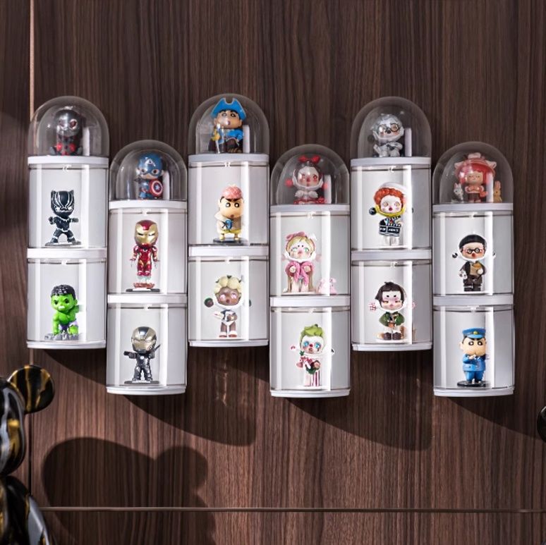 フィギュアケース 積み重ね可能なドーム型コレクションケース
