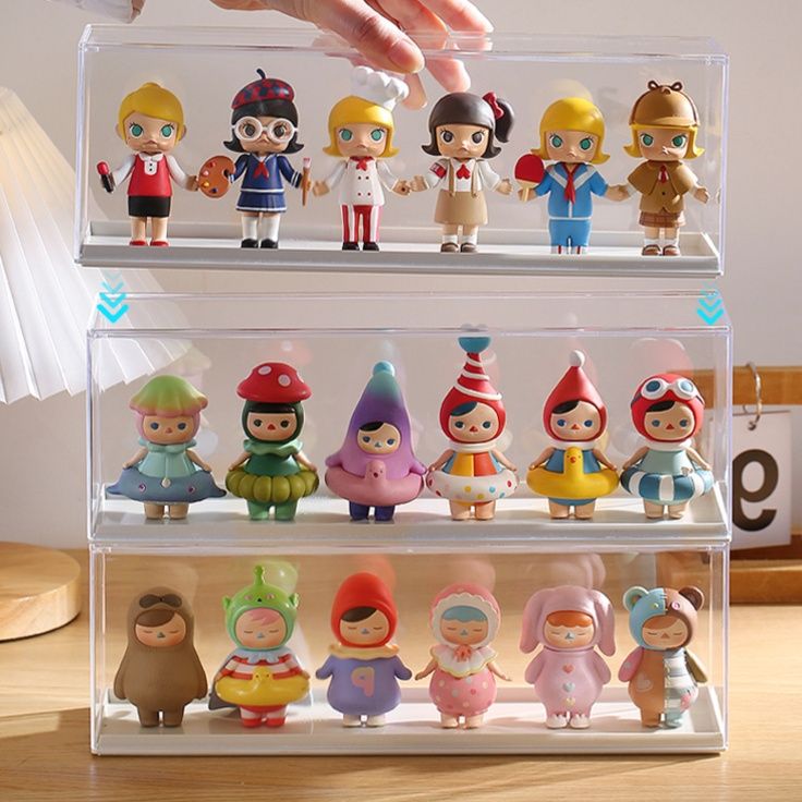 フィギュアケース 積み重ね可能な透明コレクションケース
