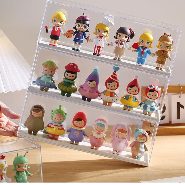 フィギュアケース 積み重ね可能な透明コレクションケース