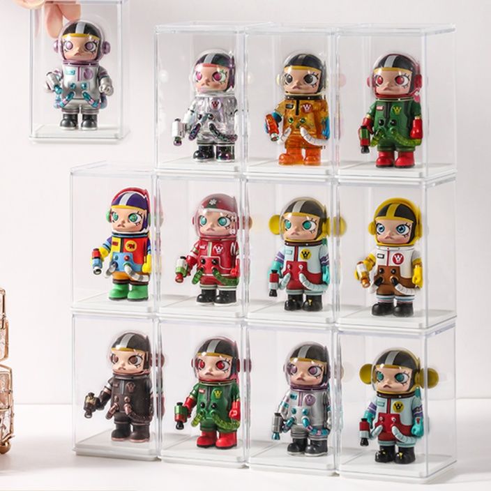 フィギュアケース 積み重ね可能な小型透明フィギュアケース