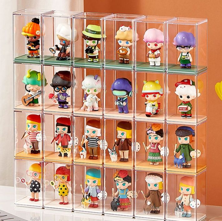フィギュアケース 積み重ね可能な小型透明フィギュアケース