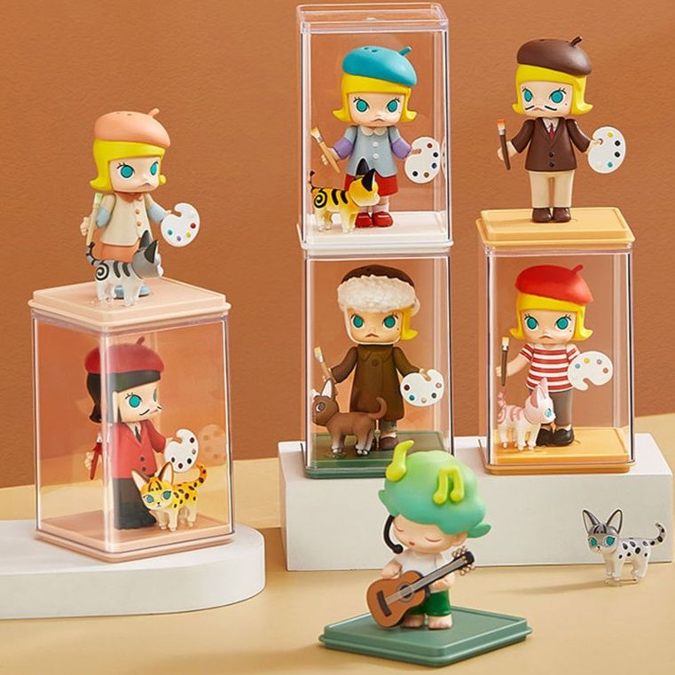 フィギュアケース 積み重ね可能な小型透明フィギュアケース