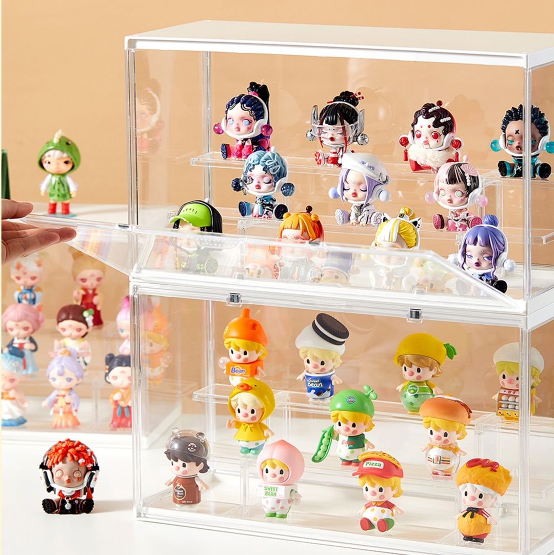 フィギュアケース 積み重ね自在の透明コレクションボックス