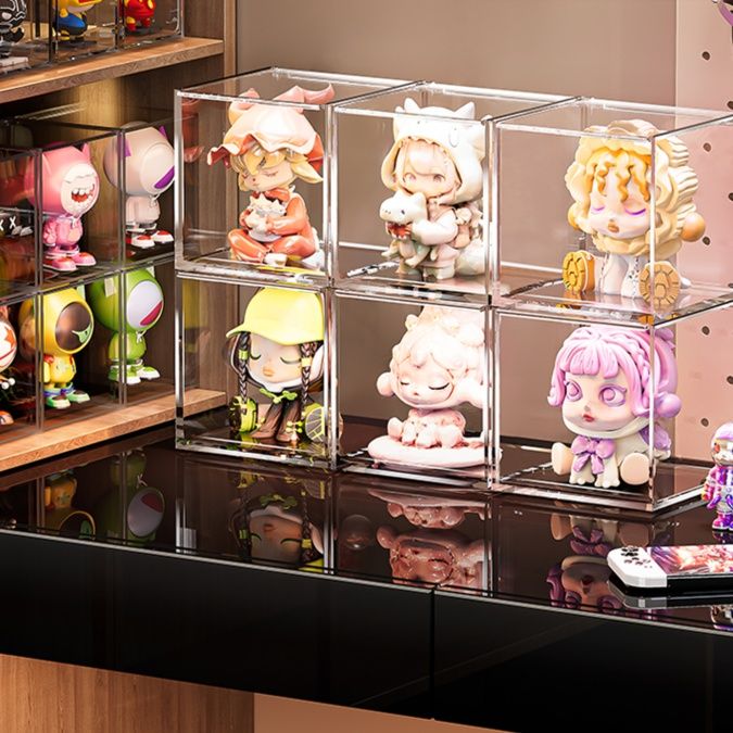 フィギュアケース 透明積み重ね可能フィギュアボックス
