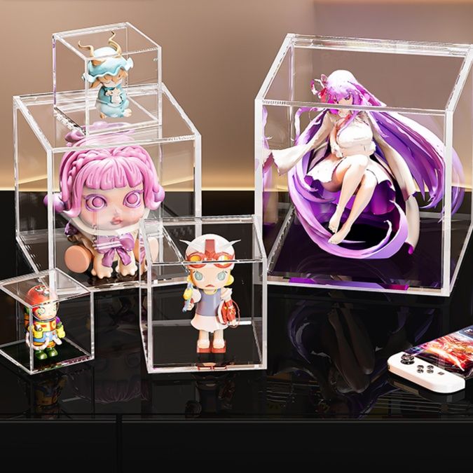 フィギュアケース 透明積み重ね可能フィギュアボックス