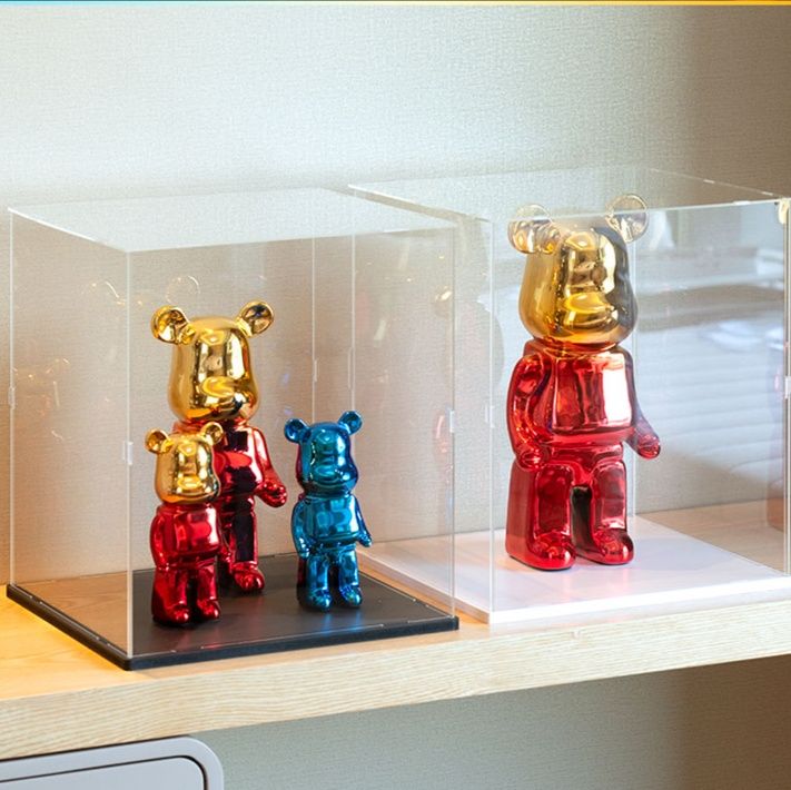 フィギュアケース 透明キューブ型フィギュア展示箱