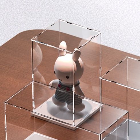 フィギュアケース 透明キューブ型フィギュア展示箱