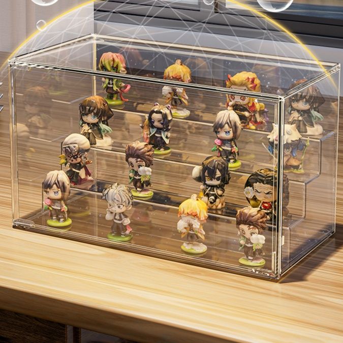 フィギュアケース 前開き式積み重ね透明展示ケース