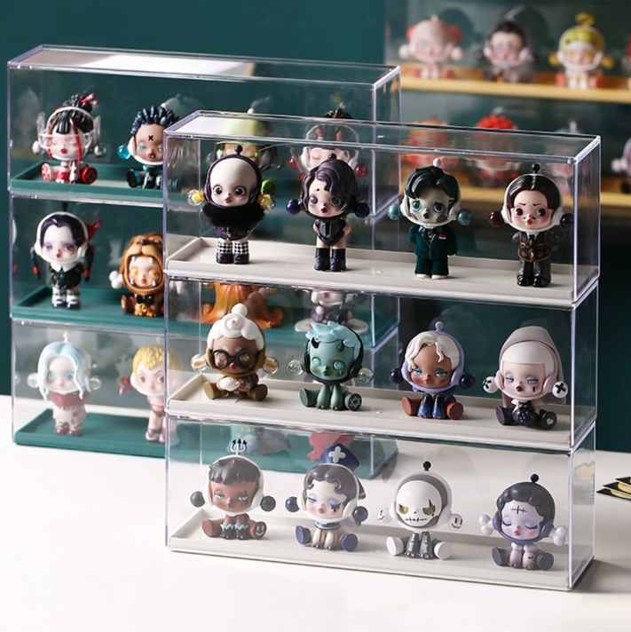 フィギュアケース 透明積み重ね式ミニフィギュア展示棚