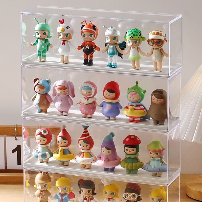 フィギュアケース 透明積み重ね式ミニフィギュア展示棚
