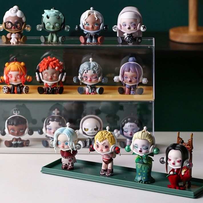 フィギュアケース 透明積み重ね式ミニフィギュア展示棚