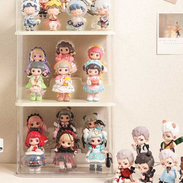 フィギュアケース 積み重ね可能な透明フィギュアケース