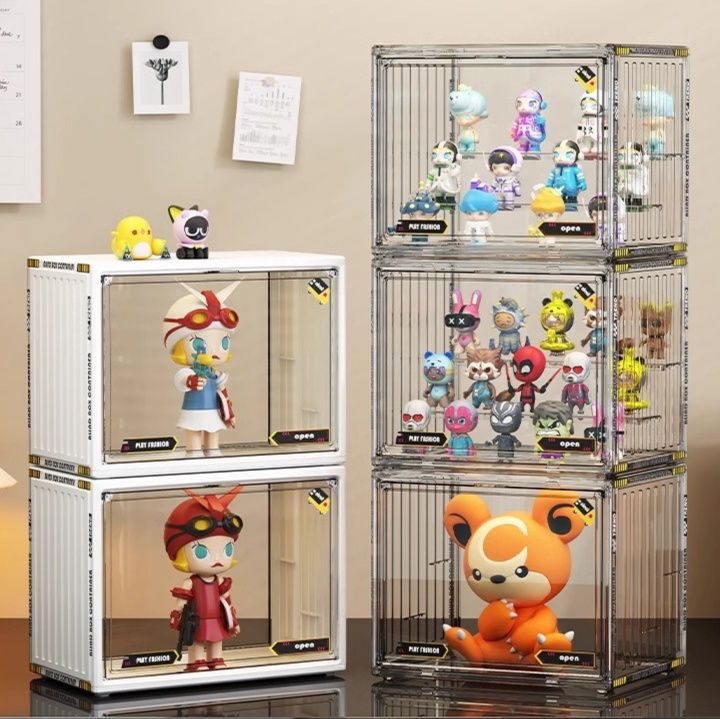 フィギュアケース 積み重ね可能な透明コレクションケース