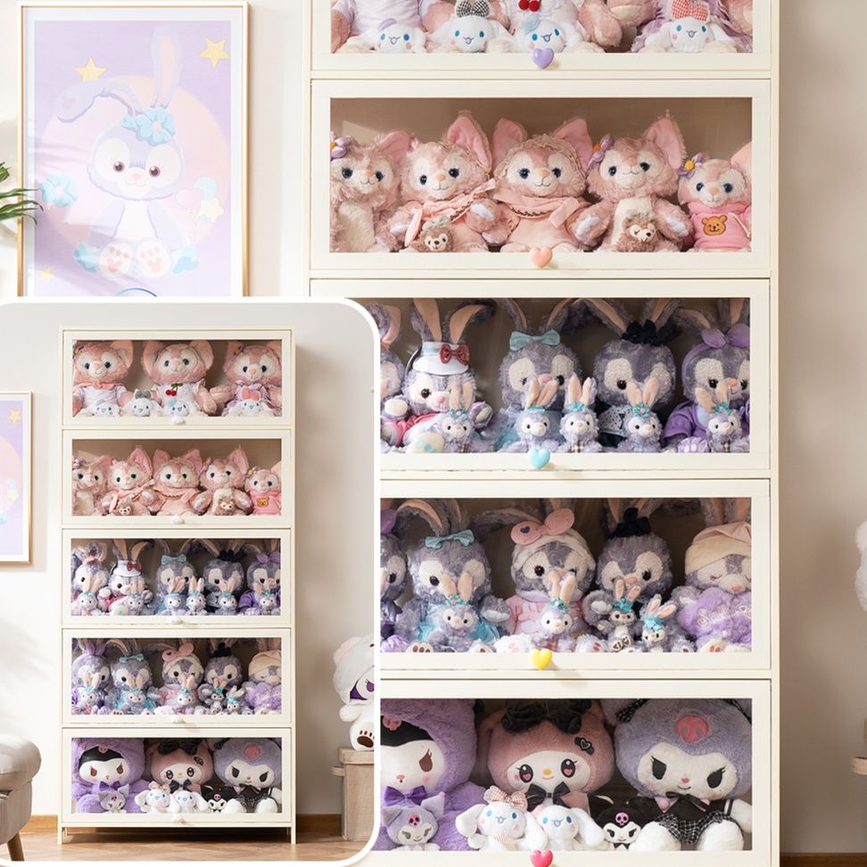 フィギュアケース 五段積み重ね透明ぬいぐるみ展示棚