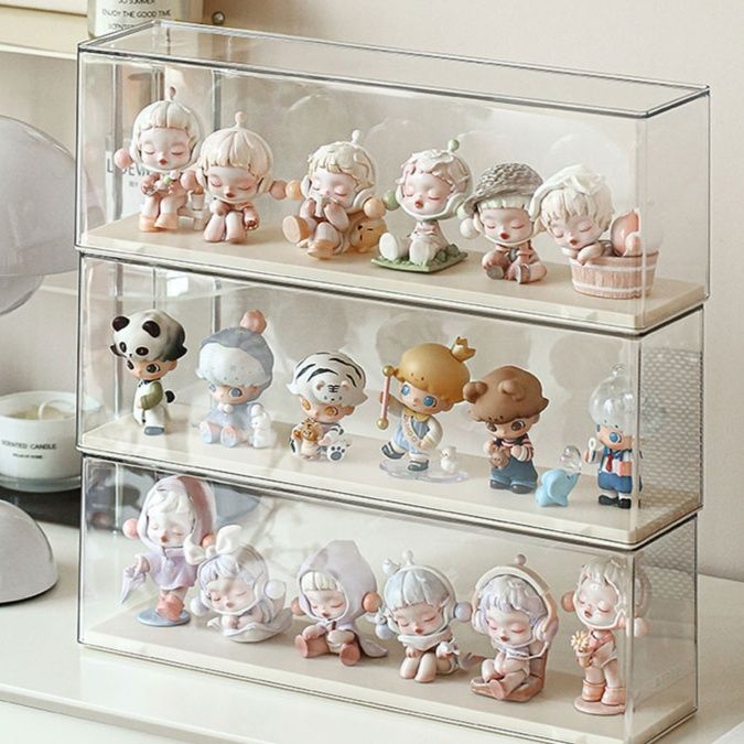 フィギュアケース 積み重ね透明人形保管棚
