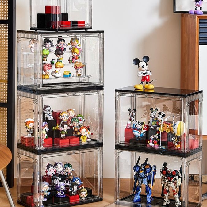 フィギュアケース 積み重ね可能な透明コレクションケース