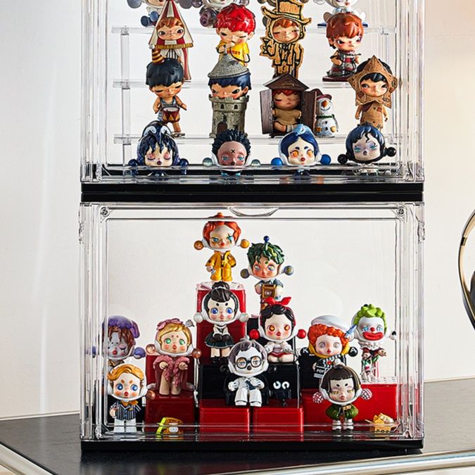 フィギュアケース 積み重ね可能な透明コレクションケース