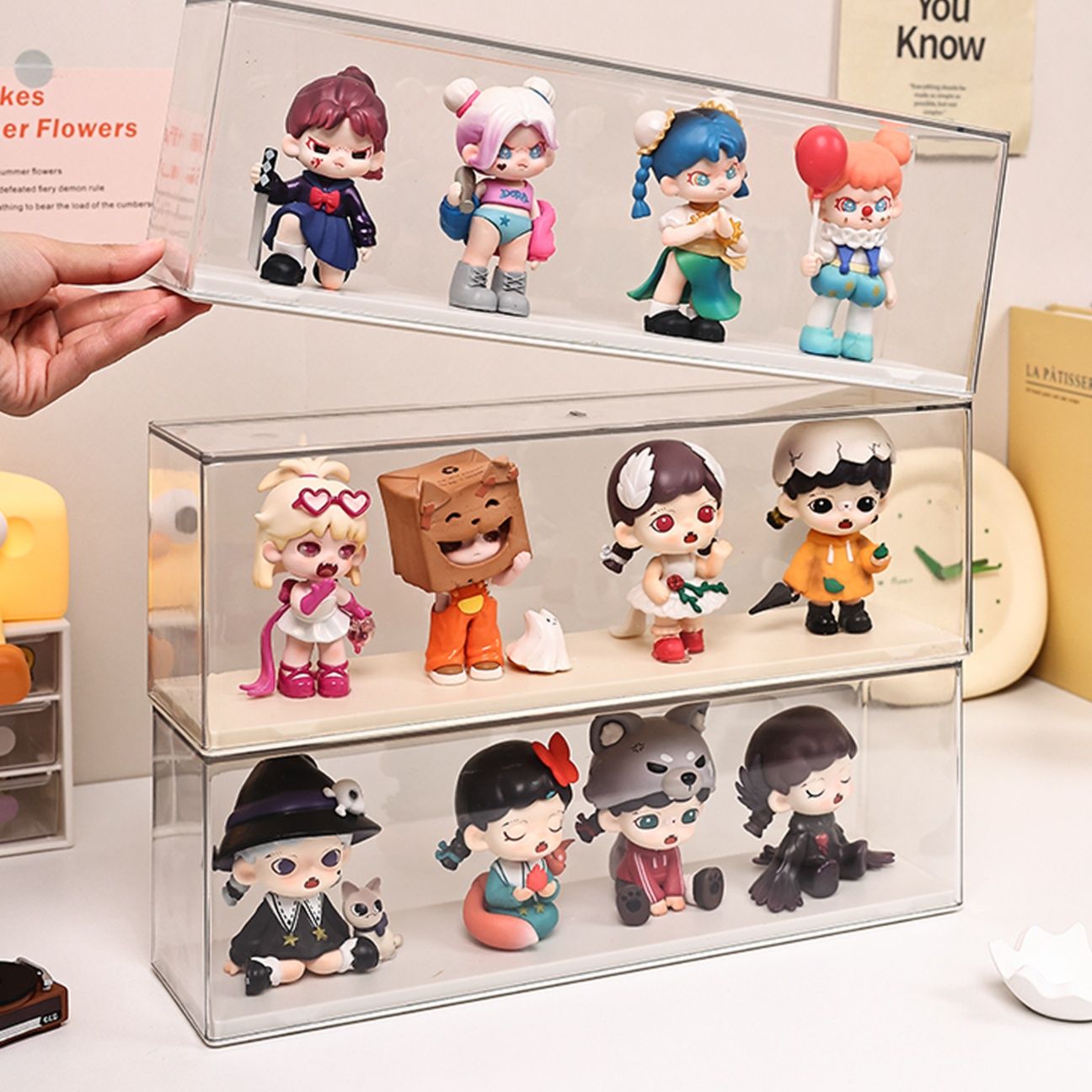 フィギュアケース 横長マルチ収納フィギュアケース
