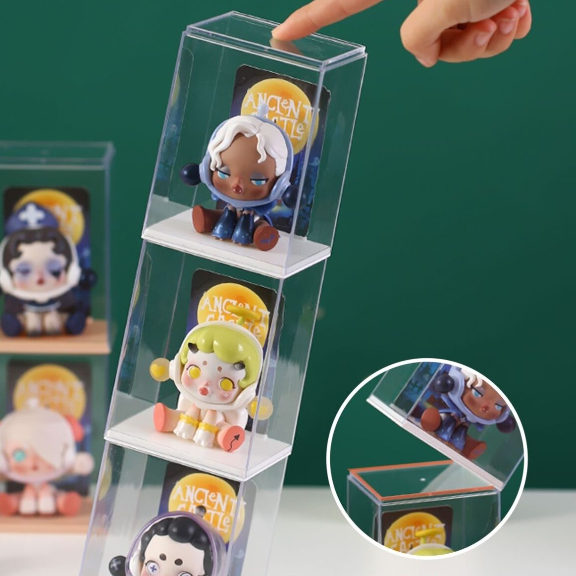 フィギュアケース 透明積み重ねフィギュアケース