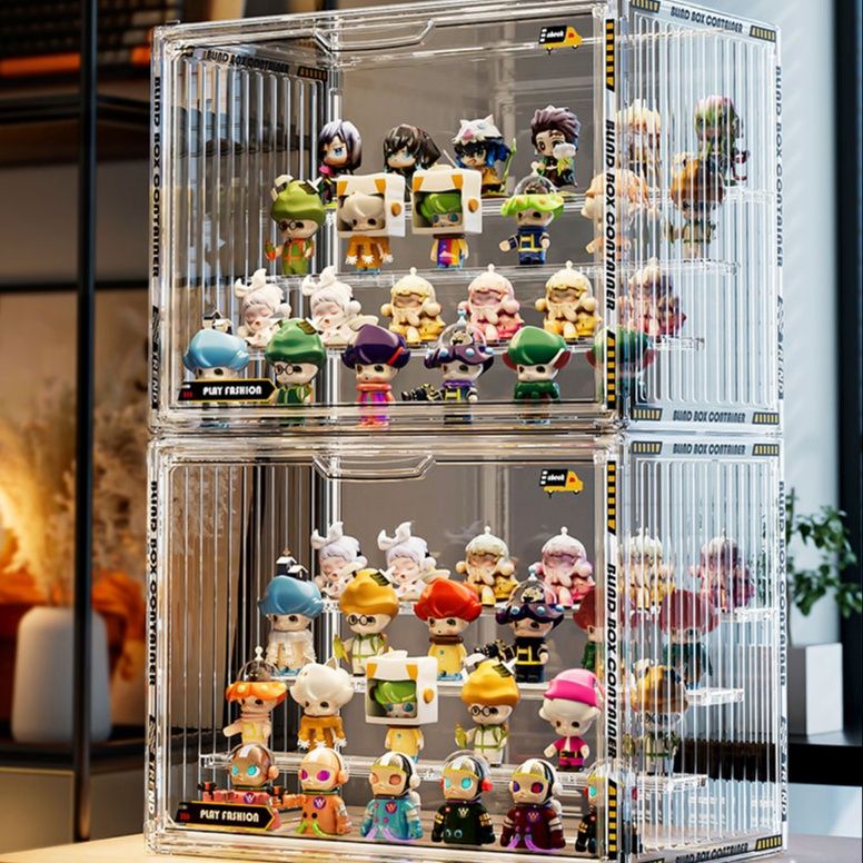 フィギュアケース 積み重ね可能な透明人形保管箱