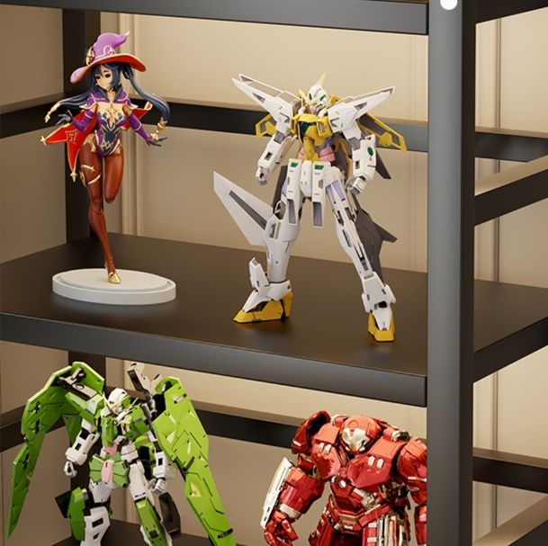 フィギュアケース 多段式キャスター付きフィギュアシェルフ