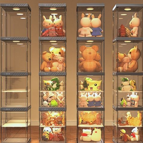 フィギュアケース 積み重ね透明ぬいぐるみ収納ケース