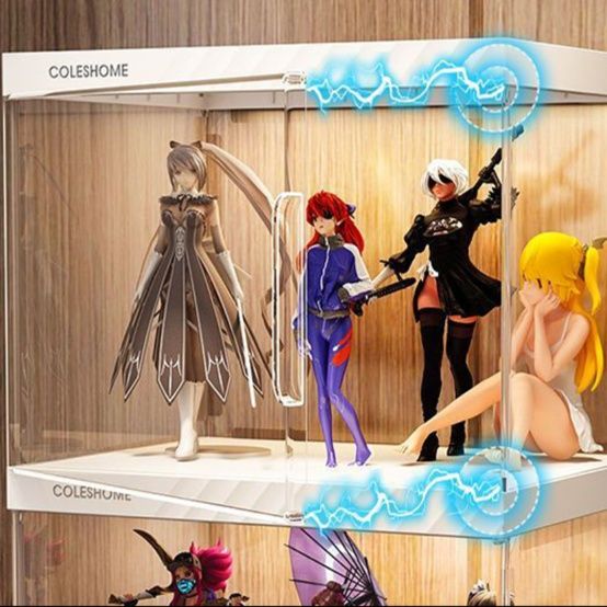 フィギュアケース 大角度開閉式 磁気ドア 防塵フィギュアケース