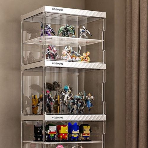 フィギュアケース 大角度開閉式 磁気ドア 防塵フィギュアケース
