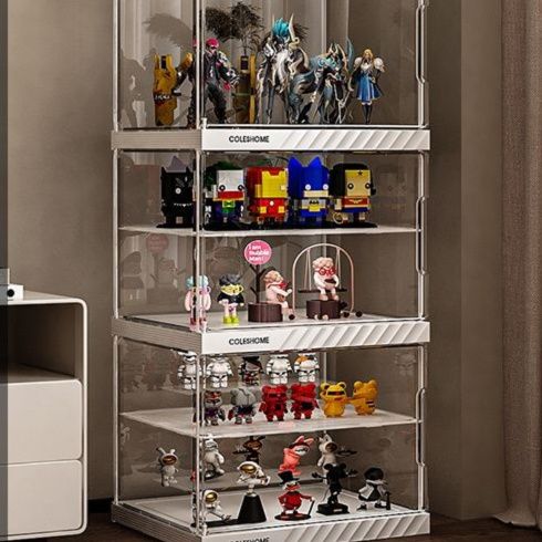フィギュアケース 大角度開閉式 磁気ドア 防塵フィギュアケース
