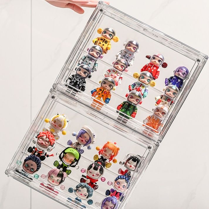 フィギュアケース 積み重ね可能透明フィギュア収納ボックス
