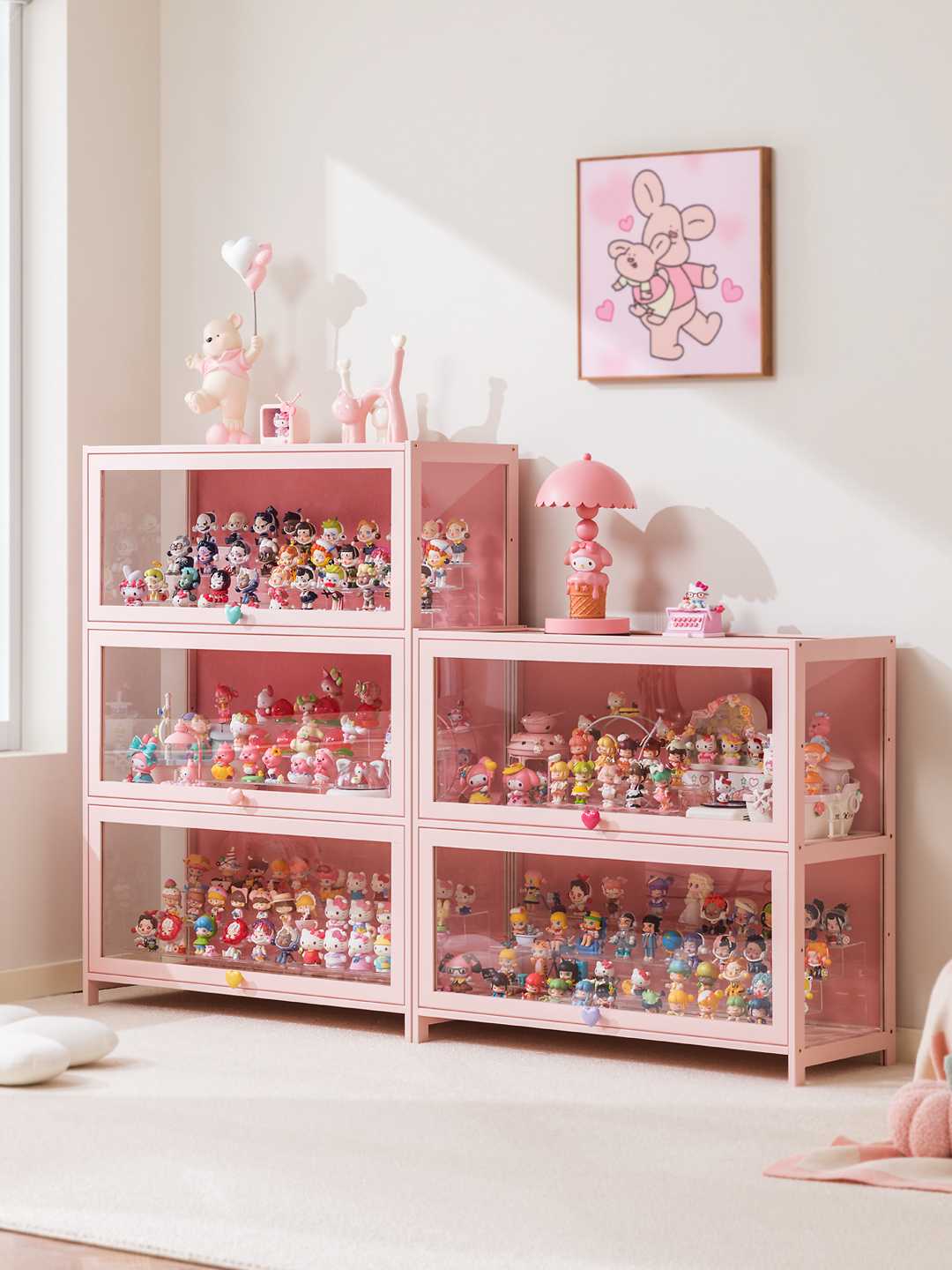 フィギュアケース 大型 透明収納式コレクションケース