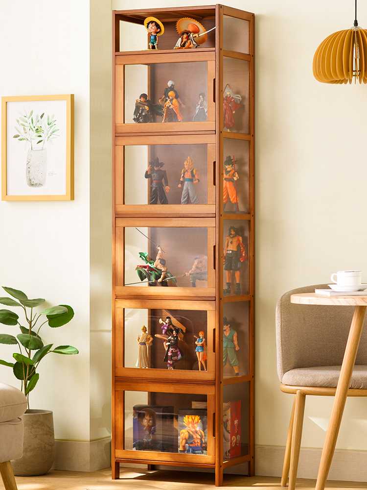 フィギュアケース 大型 積み重ね可能な木製コレクションケース