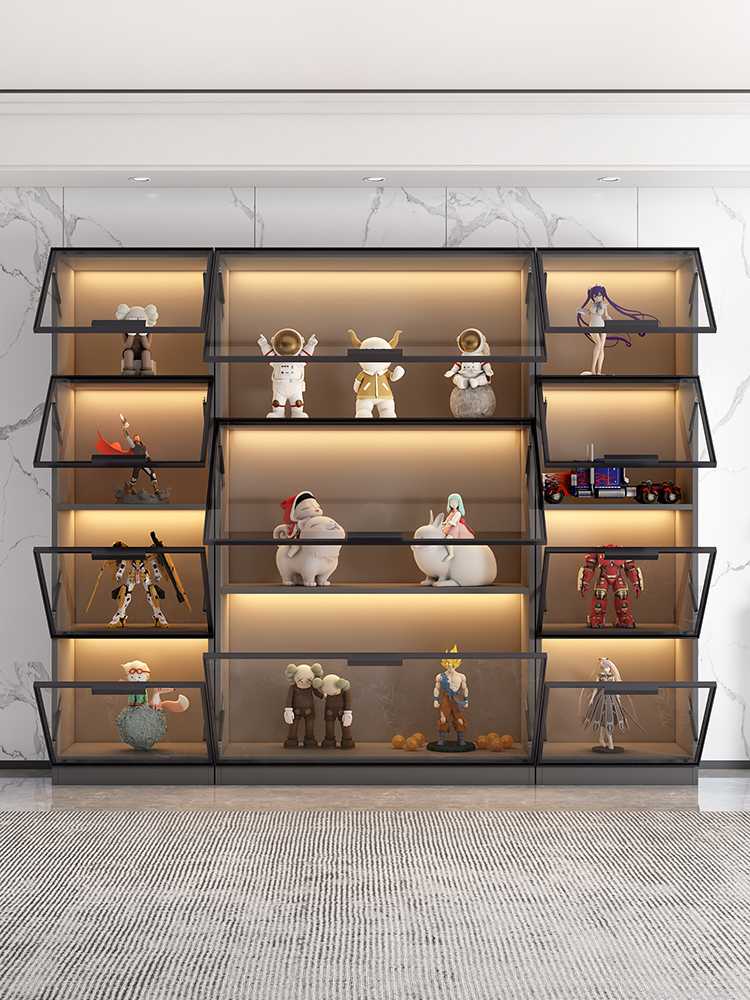 フィギュアケース 大型 高級感溢れる照明付きコレクションケース