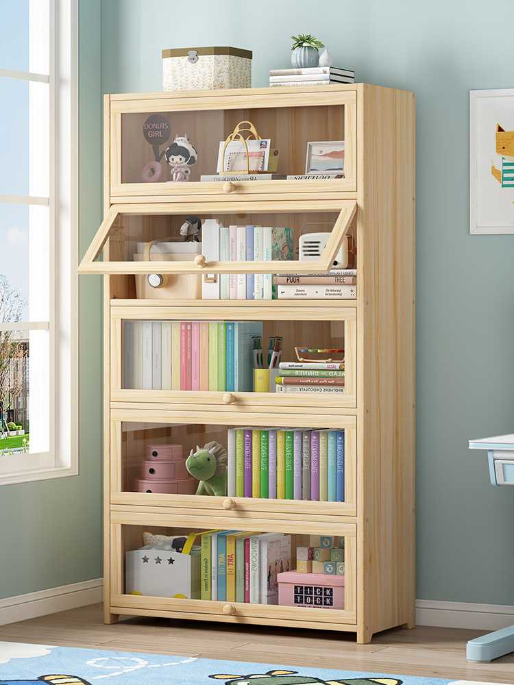 フィギュアケース 大型 木製ガラス扉コレクションキャビネット