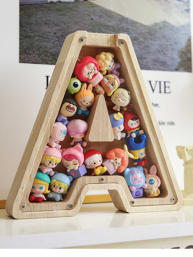 フィギュアケース 小型  アルファベット形フィギュア収納ボックス